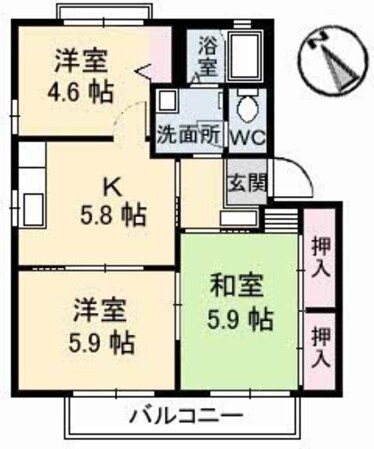 エスポワール A棟の物件間取画像